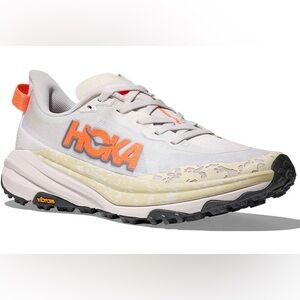 NEW Hoka Women's Speedgoat 6 White Neon Tangerine